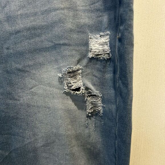 Kancan Kodie High Rise Stretch Denim Raw Cuffed Hem Ankle Distressed Jeans 3XL - Picture 2 of 9